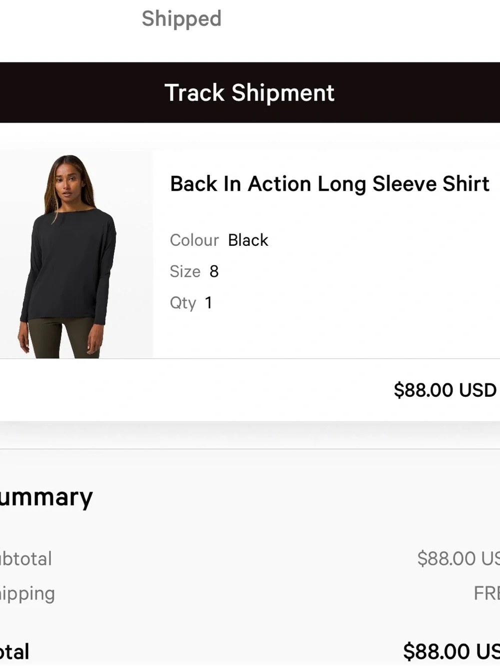 Lululemon Back in action long sleeve shirt